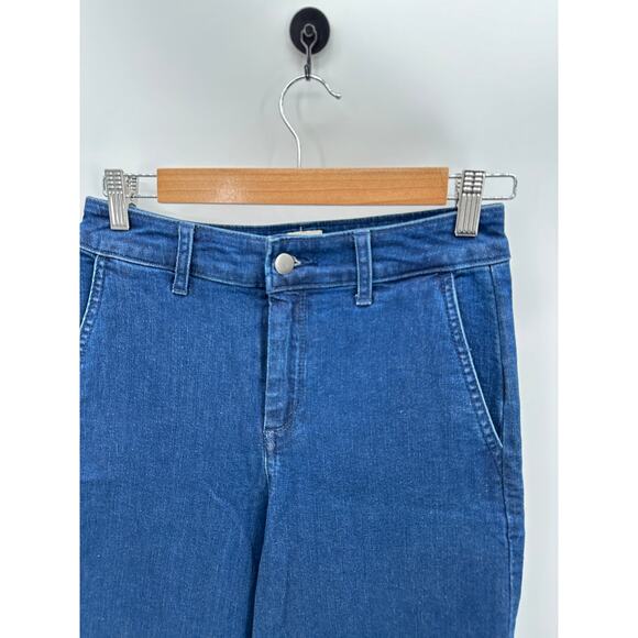 A New Day Dark Wash Blue Cotton Blend Denim Stretch Wide Leg Pants Womens Size 2 - Picture 4 of 8